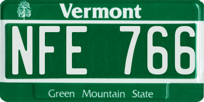 VT license plate NFE766