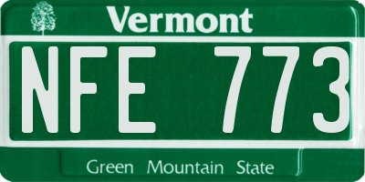 VT license plate NFE773