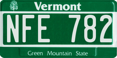 VT license plate NFE782
