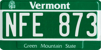 VT license plate NFE873
