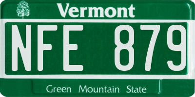 VT license plate NFE879
