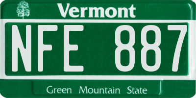 VT license plate NFE887