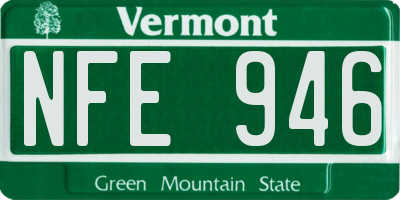 VT license plate NFE946