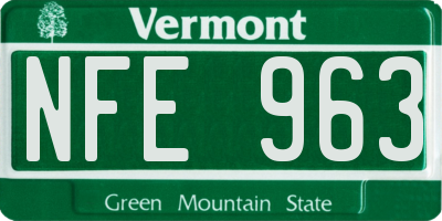 VT license plate NFE963