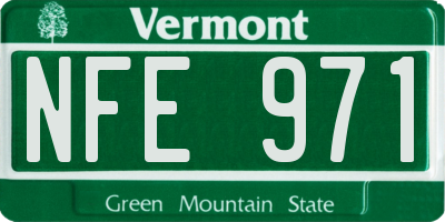 VT license plate NFE971
