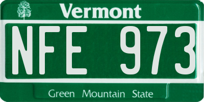VT license plate NFE973
