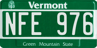 VT license plate NFE976