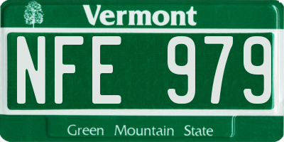 VT license plate NFE979