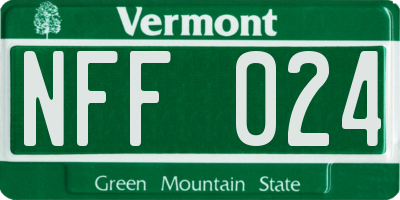 VT license plate NFF024