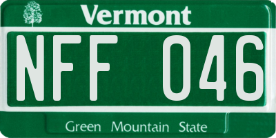 VT license plate NFF046