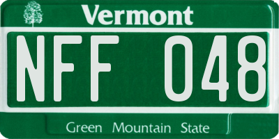 VT license plate NFF048