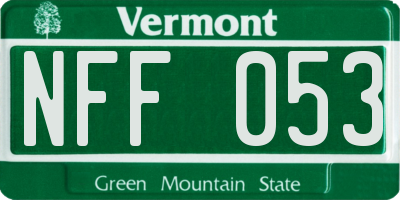 VT license plate NFF053