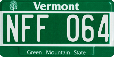 VT license plate NFF064