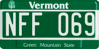 VT license plate NFF069