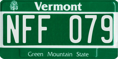 VT license plate NFF079