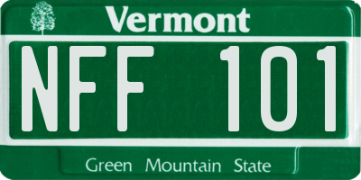 VT license plate NFF101