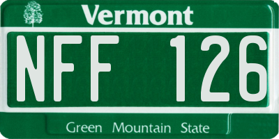 VT license plate NFF126