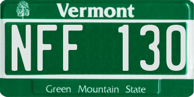 VT license plate NFF130