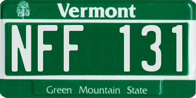 VT license plate NFF131