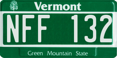 VT license plate NFF132