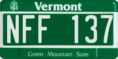 VT license plate NFF137