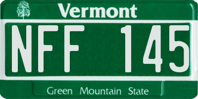 VT license plate NFF145