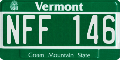 VT license plate NFF146
