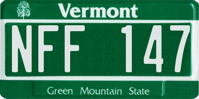 VT license plate NFF147