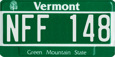 VT license plate NFF148