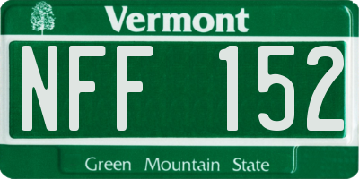 VT license plate NFF152
