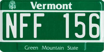 VT license plate NFF156