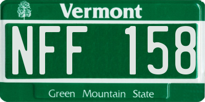 VT license plate NFF158