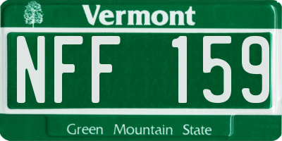 VT license plate NFF159
