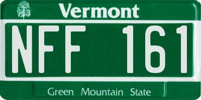 VT license plate NFF161