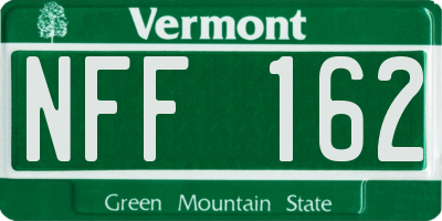 VT license plate NFF162