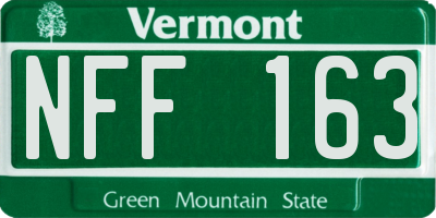 VT license plate NFF163
