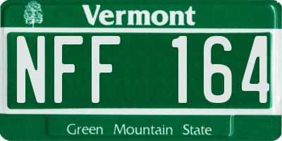 VT license plate NFF164