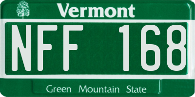 VT license plate NFF168