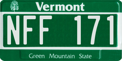 VT license plate NFF171