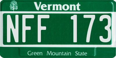 VT license plate NFF173