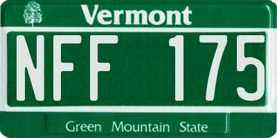 VT license plate NFF175