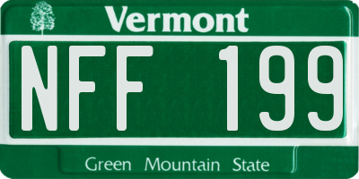 VT license plate NFF199