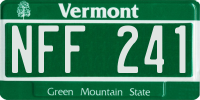 VT license plate NFF241