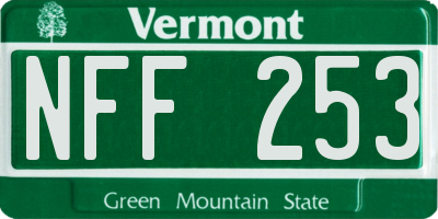 VT license plate NFF253