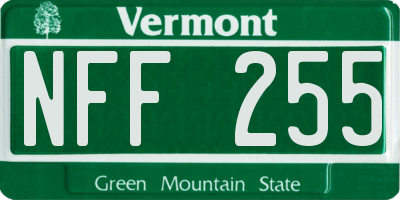 VT license plate NFF255