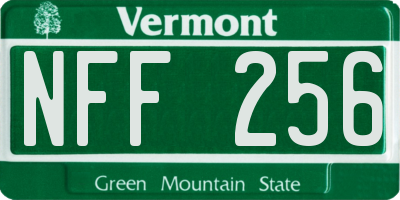 VT license plate NFF256