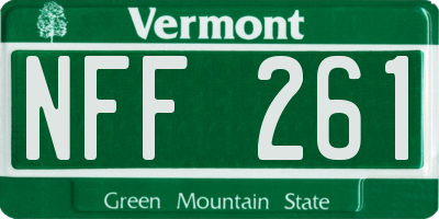 VT license plate NFF261
