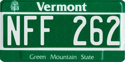 VT license plate NFF262