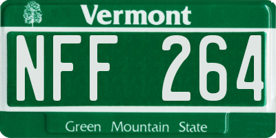 VT license plate NFF264