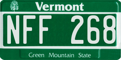 VT license plate NFF268